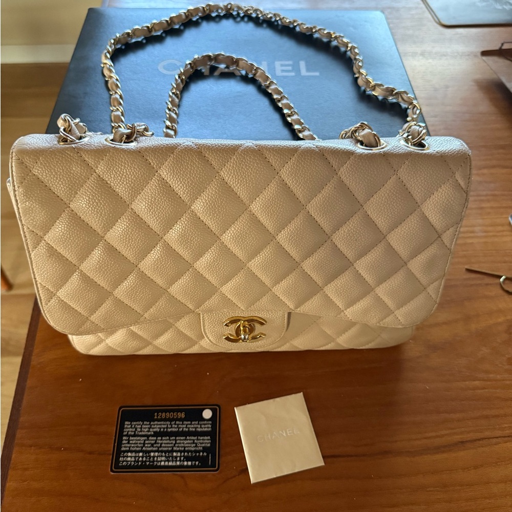Chanel Cream Quilted Women's Bag